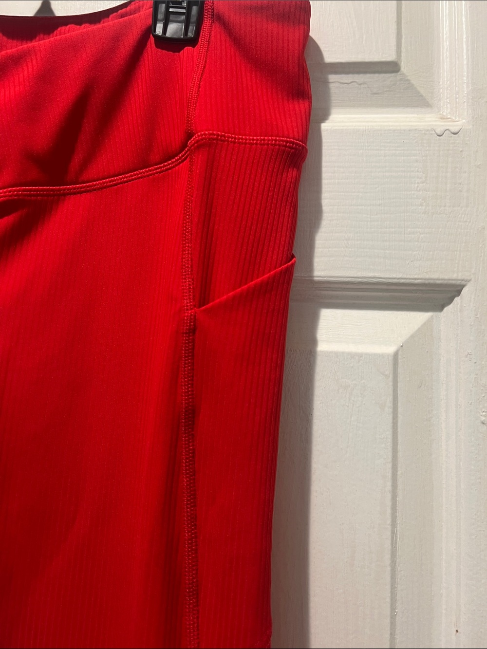 Fabletic’s Red Women's Ribbed Active Set - Picture 6 of 11